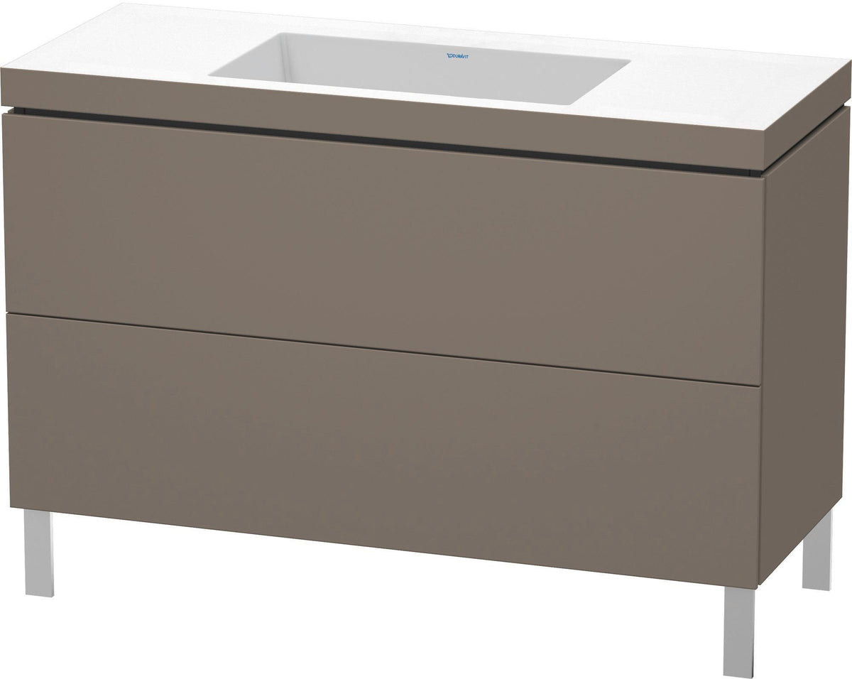 DURAVIT L-Cube Waschtischset mit Vero Air 698x1200x480 mm, 2 Auszüge, Flannel Grey Hochglanz