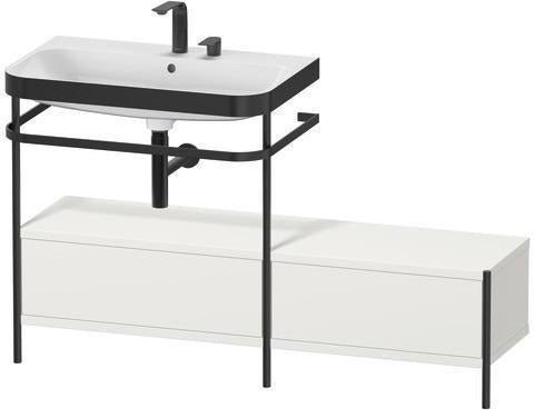Duravit Waschtischset HAPPY D.2 PLUS 1400x490mm ein Hahnloch taupe supermatt