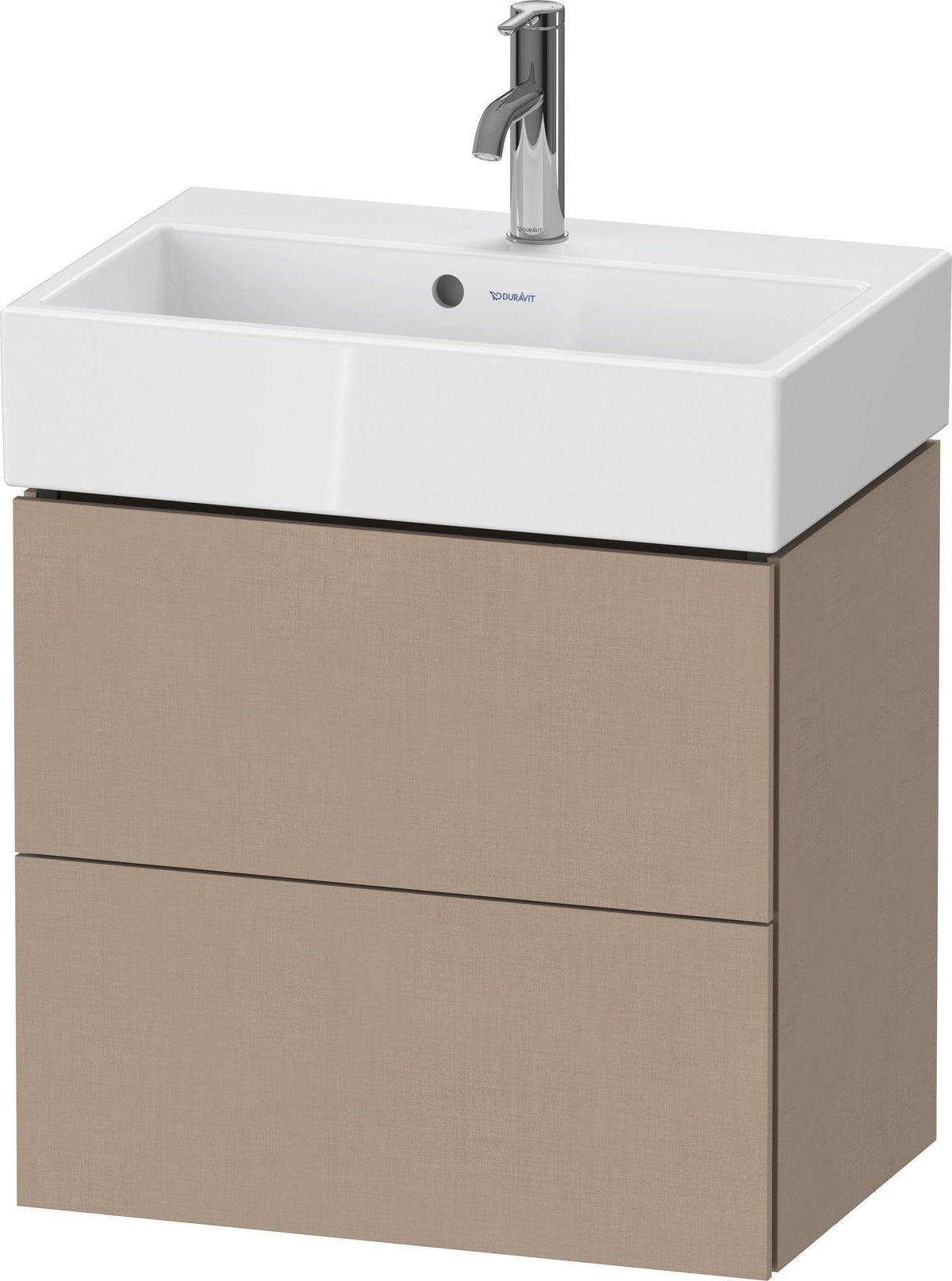 DURAVIT L-Cube Waschtischunterbau wandhängend, 2 Schubkästen, Weiß Matt, 584 mm