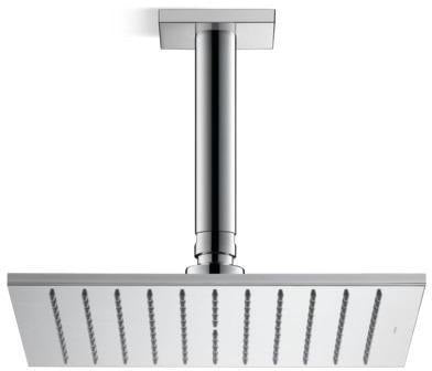 DURAVIT Kopfbrause 240x240 mm Schwarz Matt – Rechteckig, Verstellbar, Antikalk