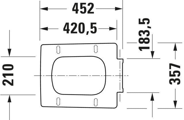 DURAVIT WC-Sitz Design Classics Viu Weiß mit Edelstahl-Scharnieren, ohne Absenkautomatik