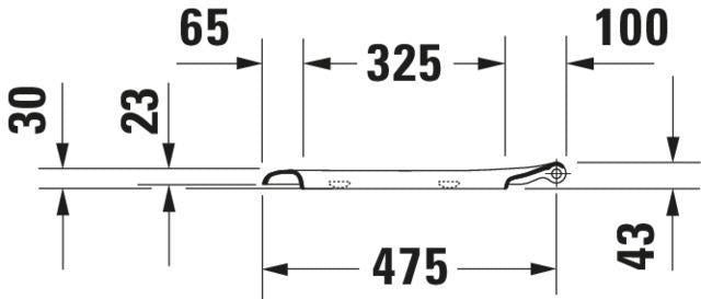 DURAVIT WC-Sitzring D-Code Vital mit Edelstahl-Scharnieren, lang, weiß