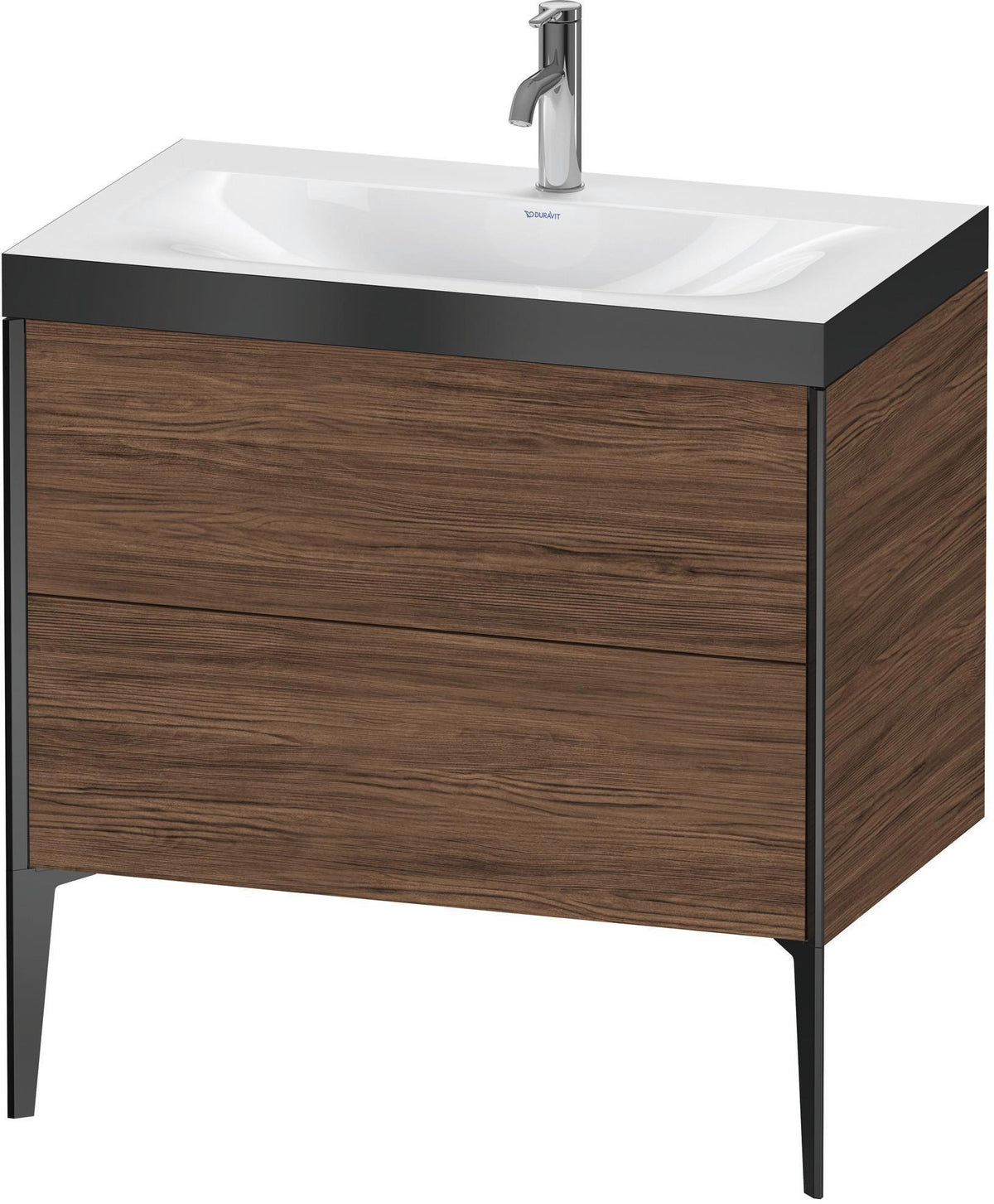 Duravit XViu c-bonded Waschtischset bodenstehend 800 mm mit 2 Auszügen, Push-Open und Soft-Close