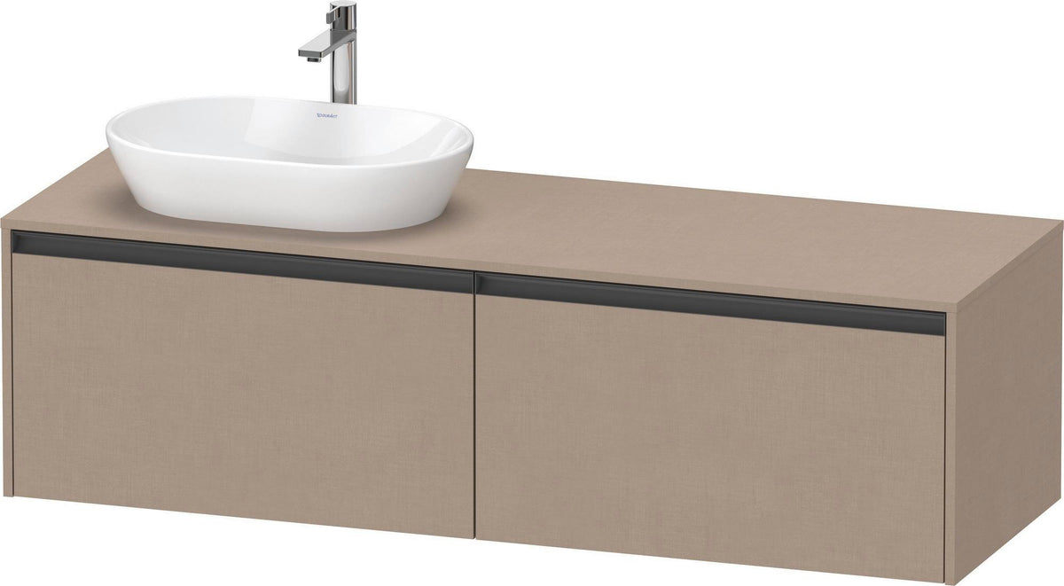 DURAVIT Ketho.2 Waschtischunterbau 1600 mm betongrau matt mit 2 Auszügen