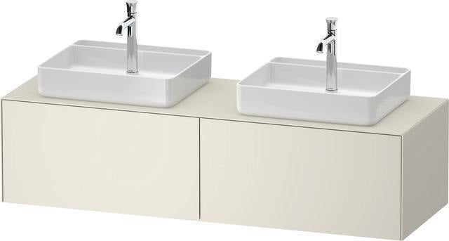 Duravit White Tulip Waschtischunterbau 1600 mm von Philippe Starck – wandhängend, mit Tip-On-Technik und LED-Innenbeleuchtung