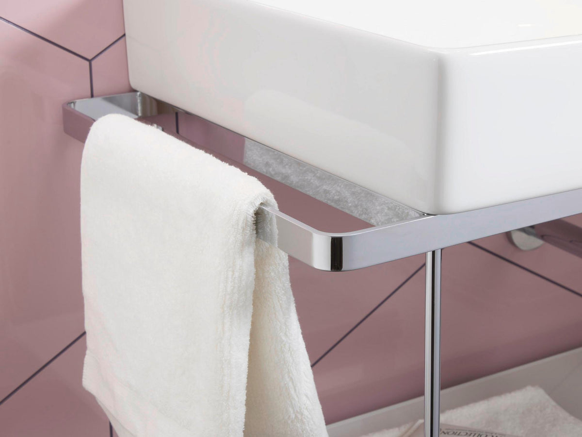 DURAVIT DuraSquare Metallkonsole mit Handtuchhalter links/rechts, chrom – 865 mm