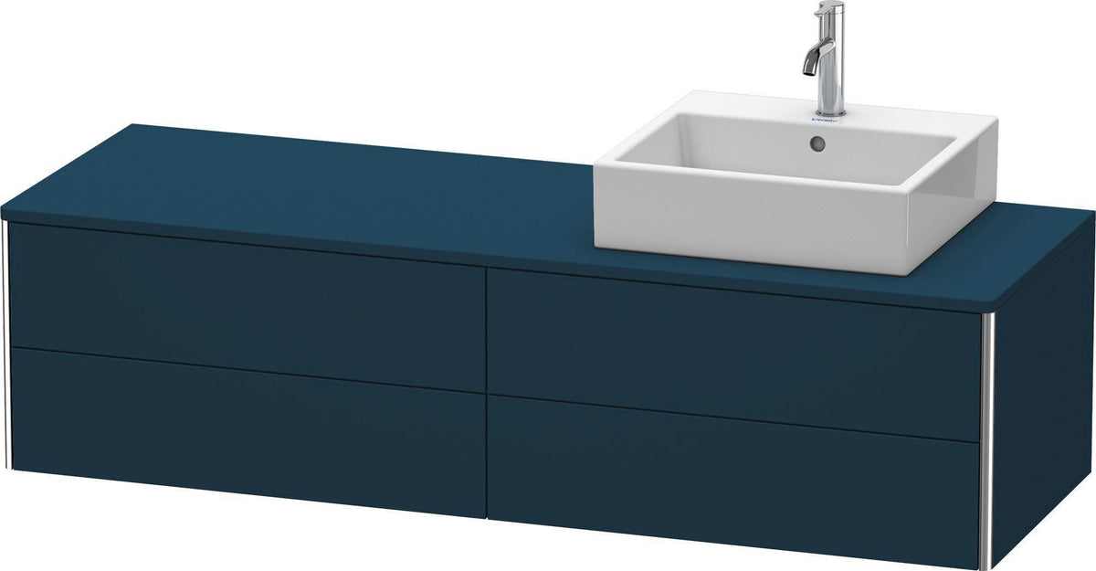 Duravit XSquare Waschtischunterbau 1600 mm betongrau matt, 4 Schubkästen, wandhängend