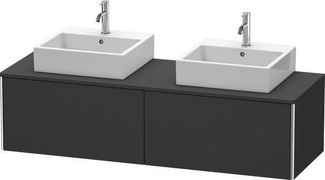Duravit XSquare Waschtischunterbau 1600 mm wandhängend 2 Auszüge Sanitär-Ahorn seidig-matt