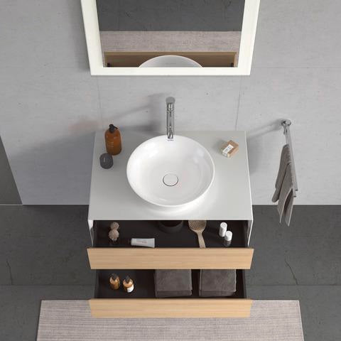 DURAVIT White Tulip Waschtischunterbau 800 mm wandhängend, 2 Schubkästen, weiß seidenmatt