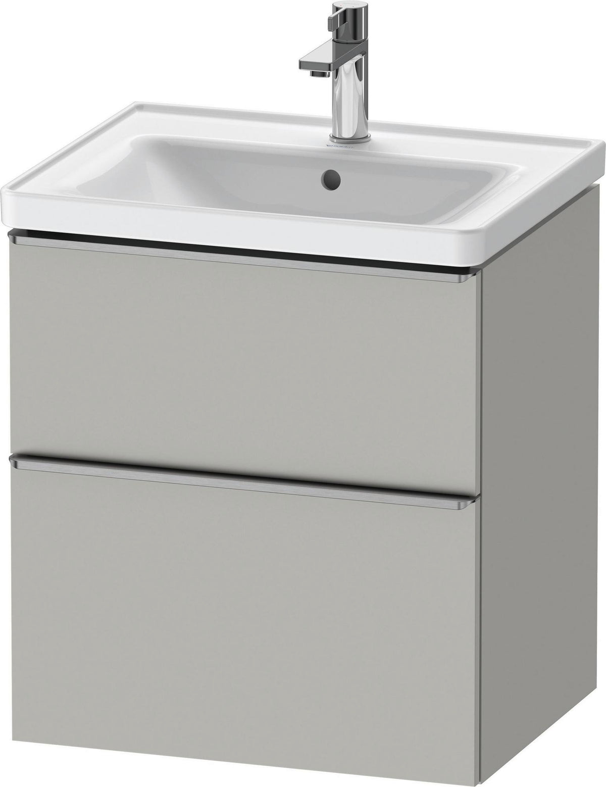 Duravit D-Neo Waschtischunterbau 584 mm betongrau matt mit Auszug und Schubkasten