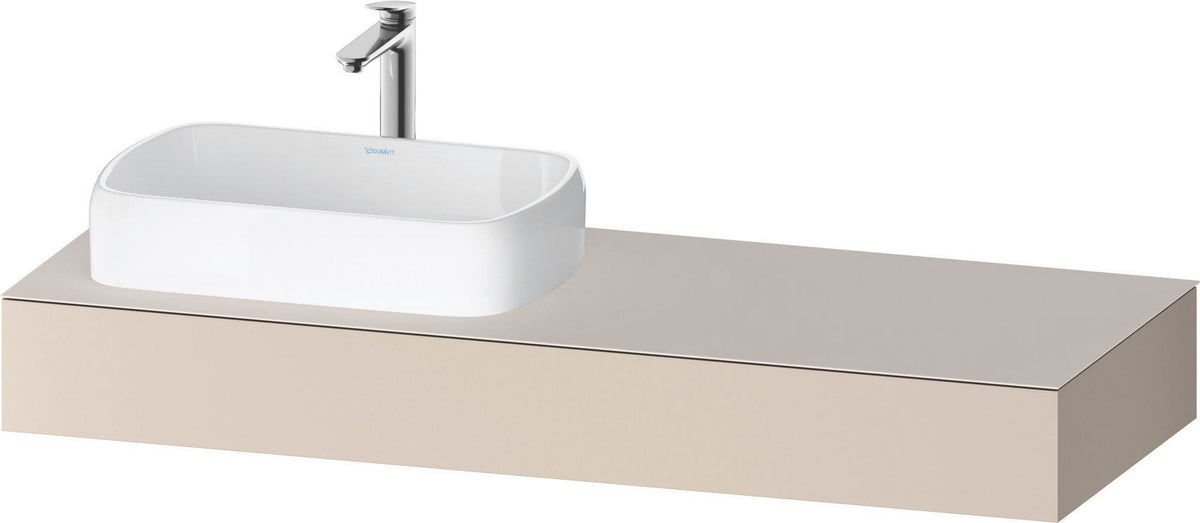 DURAVIT Qatego Konsole Studio F. A. Porsche 1400 mm wandhängend mit Ausschnitt links