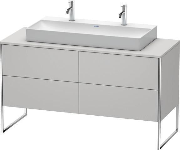 Duravit XSquare Waschtischunterbau 1400 mm mit integriertem Fußgestell, Becken rechts, für Vero Air und DuraSquare
