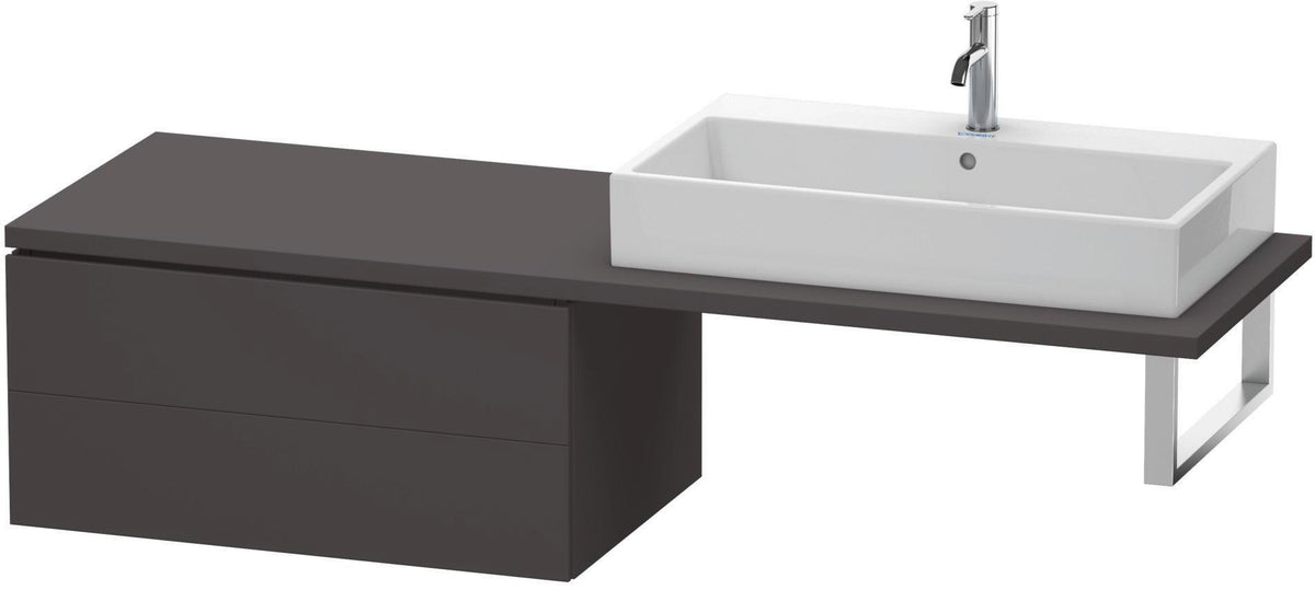 Duravit L-Cube Unterschrank für Konsole 820 mm, 2 Schubkästen, Weiß Matt