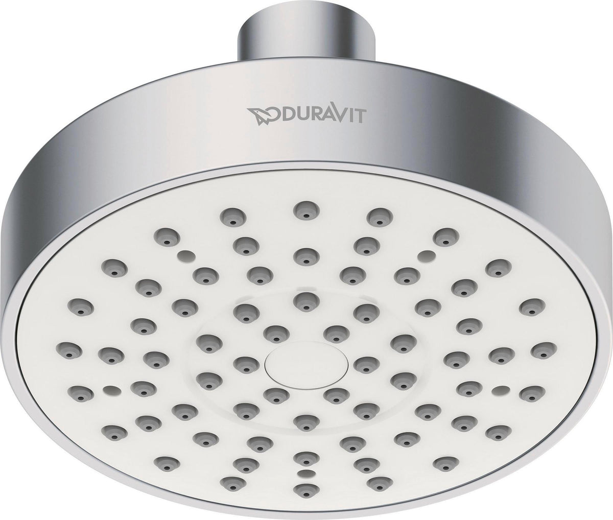 Duravit Kopfbrause D100 Rund Rain Chrom – 1 Strahl, Antikalk, Wand- & Deckenmontage
