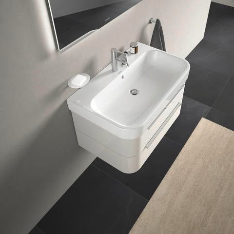 Duravit Happy D.2 Möbelwaschtisch 800 mm mit Überlauf, 1 Hahnloch, weiß – wandhängend