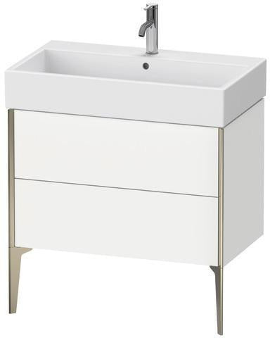 Duravit Waschtischunterbau XVIU 493x784x454mm Prof. Champ matt weiß matt – 2 Auszüge, Tip-On-Technik