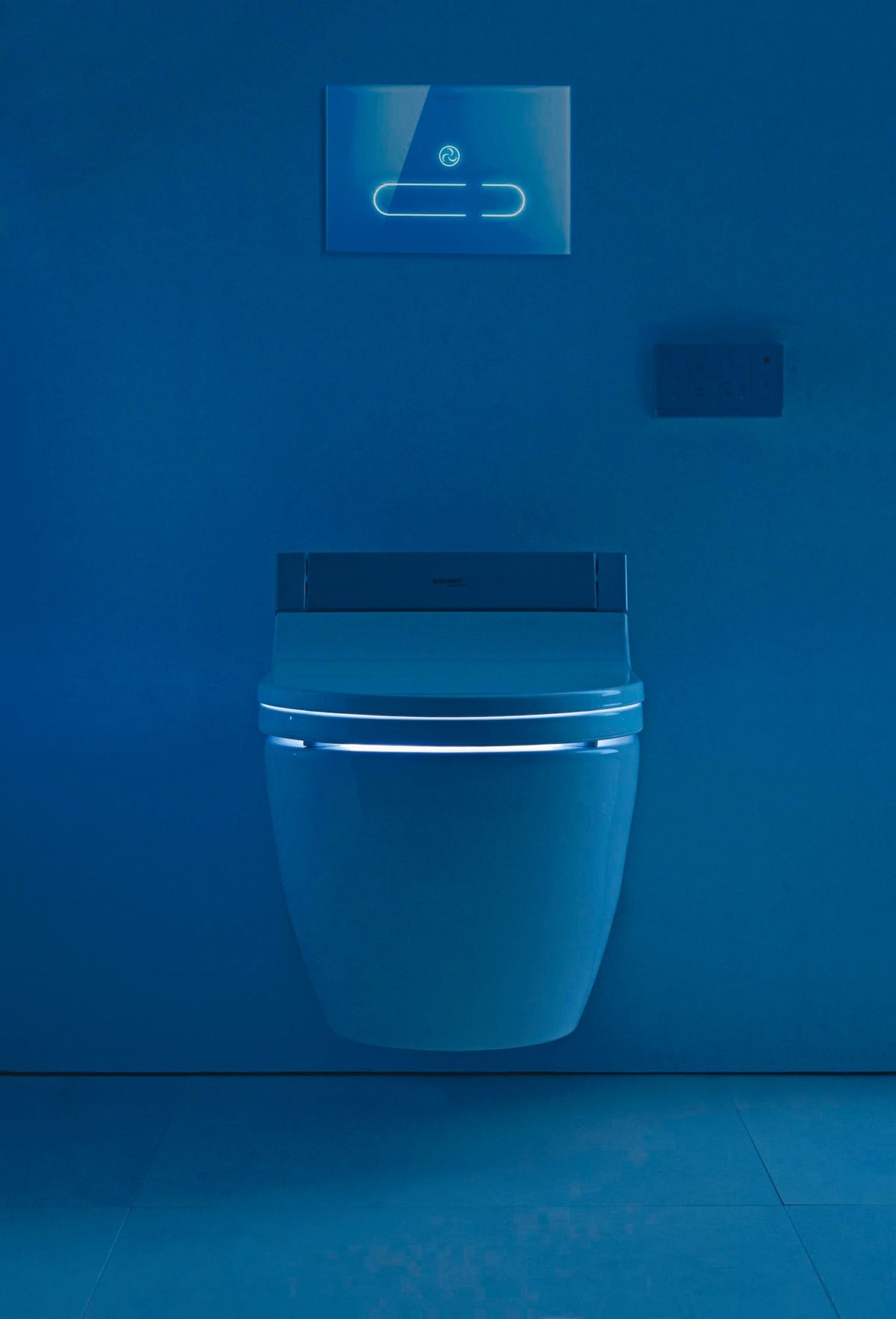 Duravit DuraSystem Elektronische Betätigungsplatte Glas Weiß Infrarot Dual Flush