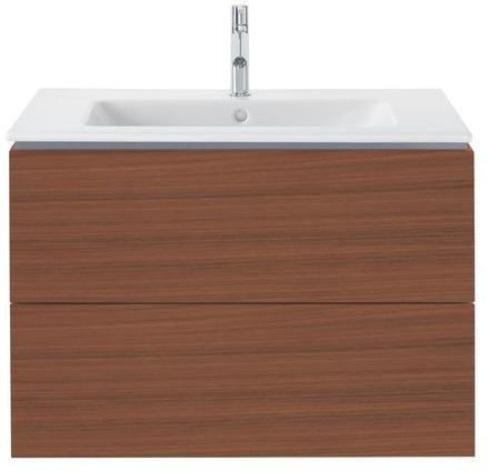Duravit L-Cube Waschtischunterbau 820 mm taupe matt mit 2 Schubkästen und Tip-On-Technik