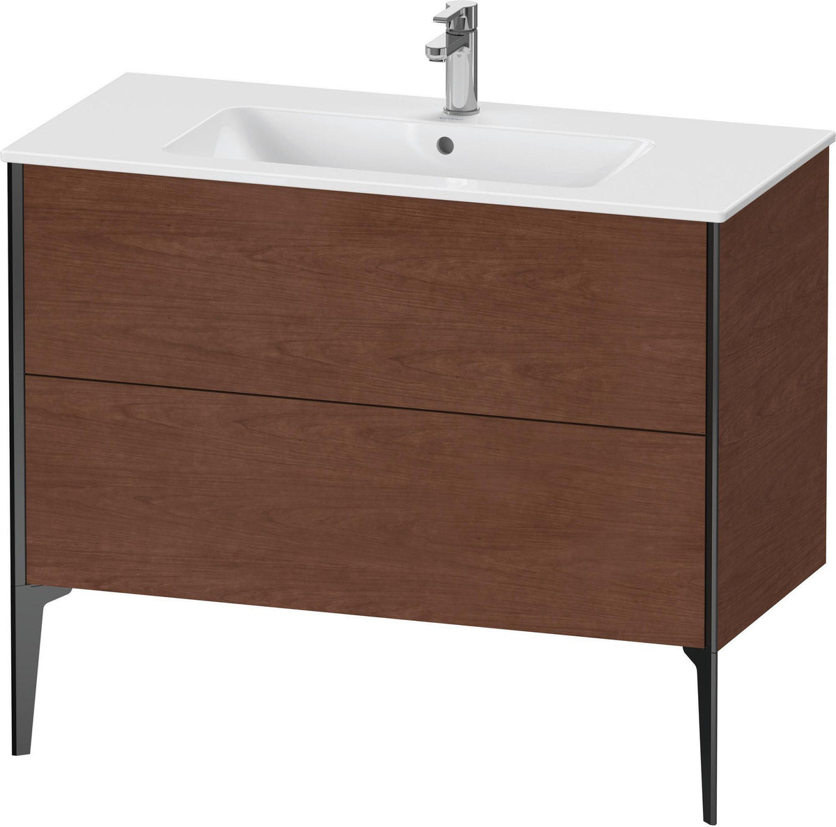 Duravit XViu Waschtischunterbau bodenstehend 1010 mm, 2 Auszüge, weiß matt, Tip-On