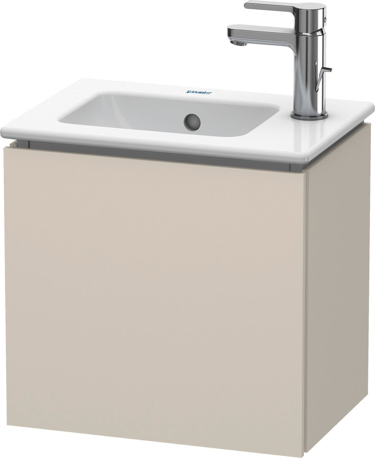 Duravit L-Cube Waschtischunterbau wandhängend 420 mm taupe matt, 1 Tür links