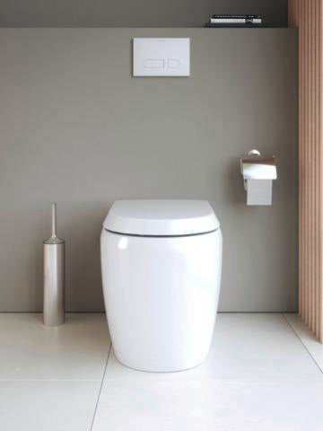 DURAVIT Qatego Stand-WC spülrandlos 600 mm, Abgang waagerecht, weiß HG