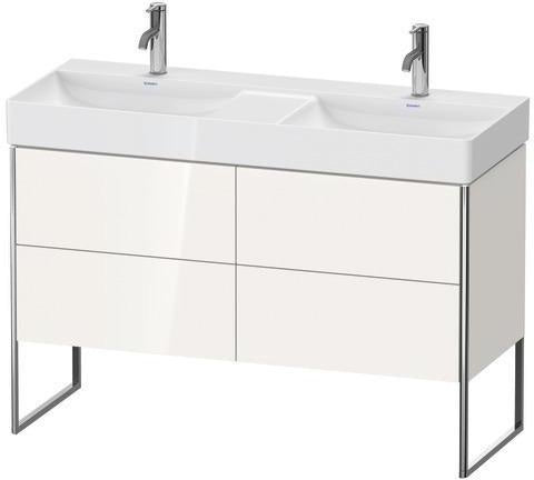 Duravit XSQUARE Waschtischunterbau 1184 mm mit 4 Auszügen, s-matt, Eiche, Anschlag links