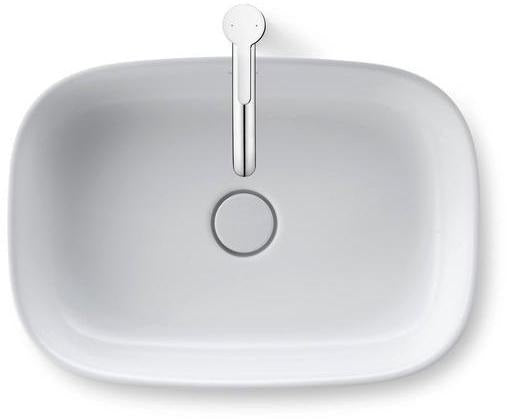 DURAVIT Zencha Aufsatzbecken 550 mm – Weiß, ohne Hahnloch & Überlauf, DuraCeram
