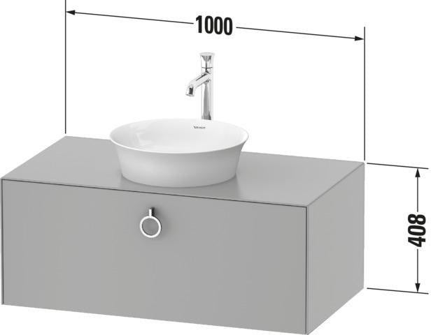 DURAVIT White Tulip Waschtischunterbau 1000 mm, 1 Auszug, wandhängend, weiß seidenmatt