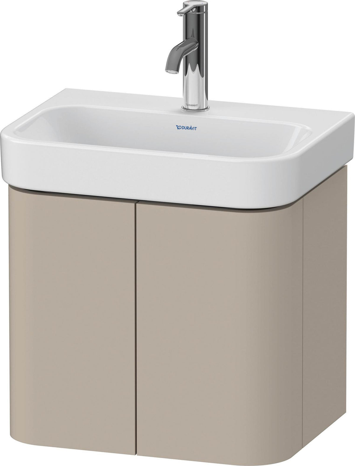DURAVIT Happy D.2 Waschtischunterbau taupe supermatt 475 mm, 2 Türen, wandhängend