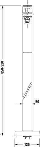 DURAVIT Manhattan Einhebel-Wannenmischer bodenstehend – Keramikmischsystem, Schwarz Matt