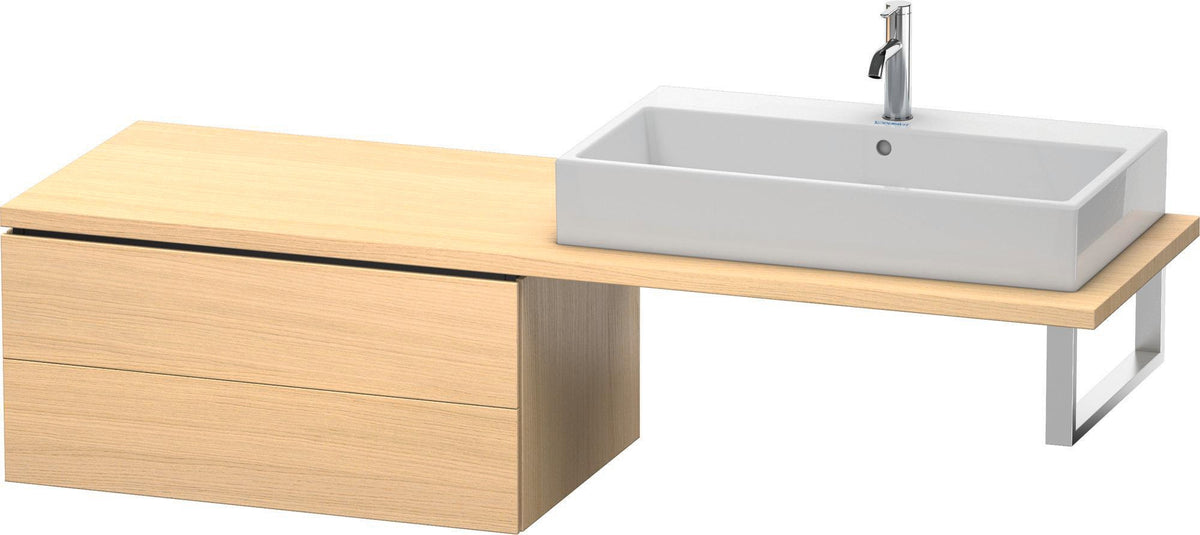 Duravit L-Cube Unterschrank für Konsole 820 mm, 2 Schubkästen, Weiß Matt