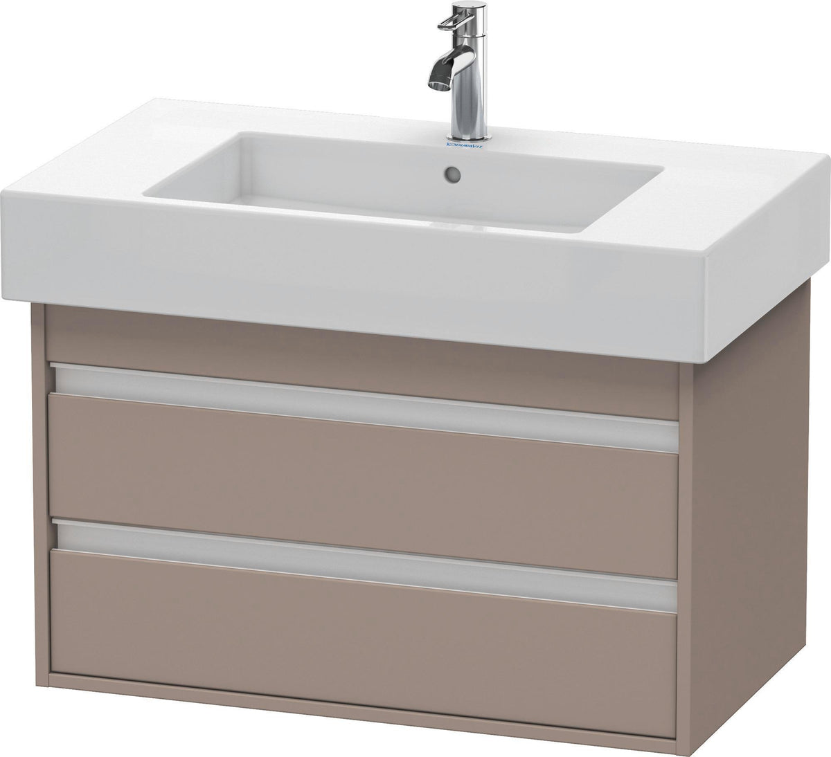DURAVIT Ketho Waschtischunterbau wandhängend 800 mm basalt matt mit 2 Schubkästen