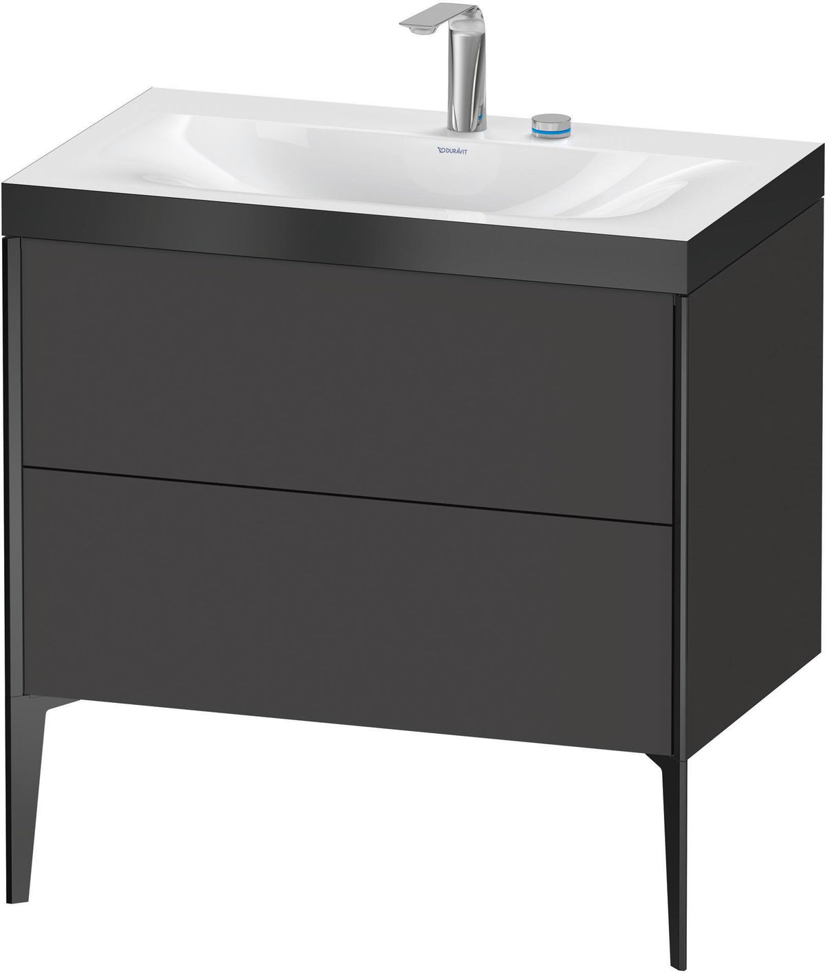 Duravit XViu c-bonded Waschtischset bodenstehend 800 mm mit 2 Auszügen, Push-Open und Soft-Close