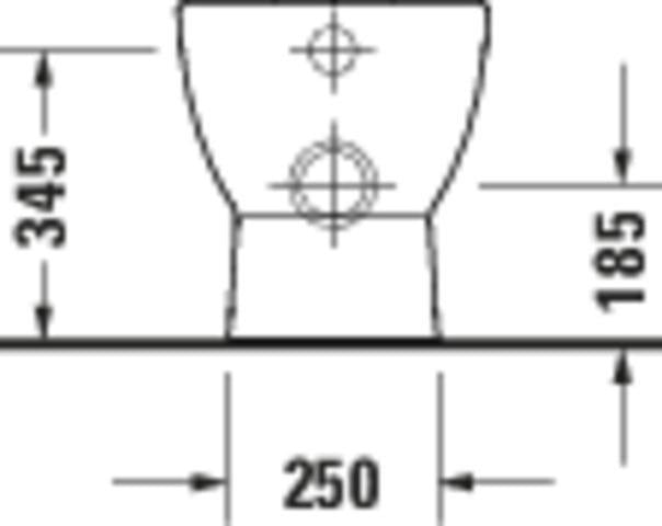 DURAVIT D-Code Stand-WC 570 mm weiß spülrandlos, Abgang waagerecht