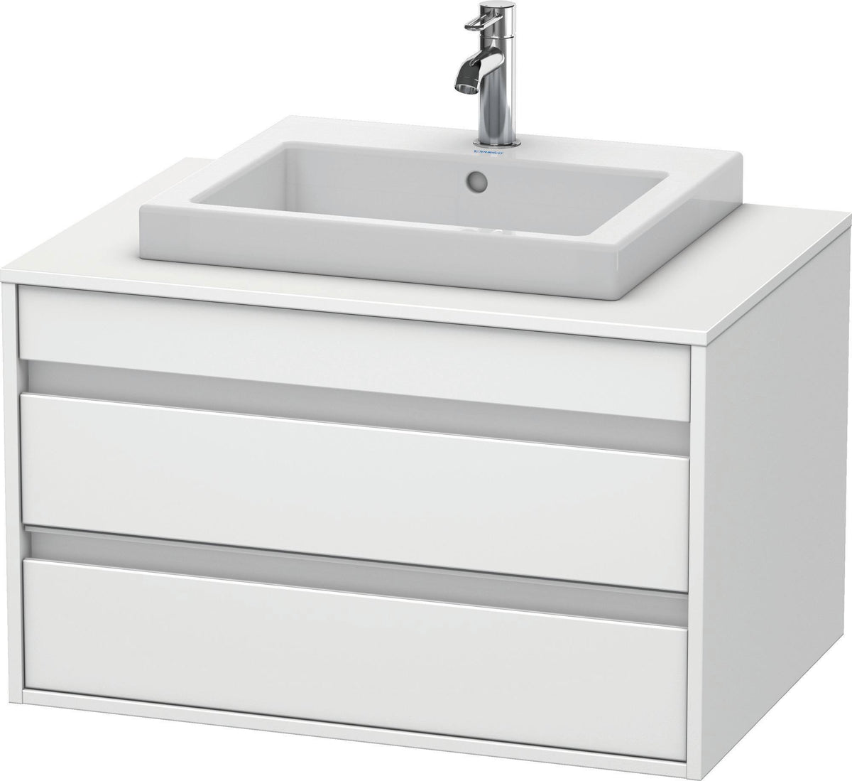 DURAVIT Ketho Waschtischunterbau 800 mm wandhängend, 2 Schubkästen, weiß matt
