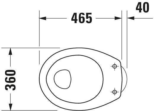 DURAVIT Stand-WC Design Classics Sudan 505 mm erhöht, weiß, Abgang senkrecht