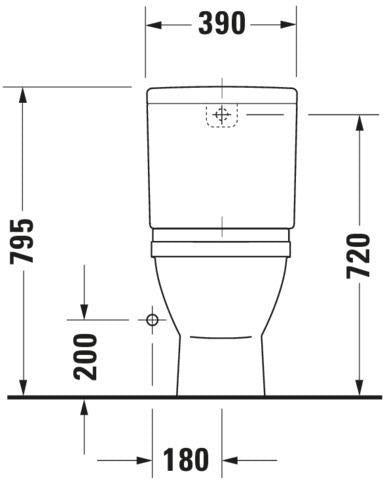 DURAVIT Stand-WC Starck 3 Tiefspüler 655 mm weiß, für Aufsatz-Spülkasten