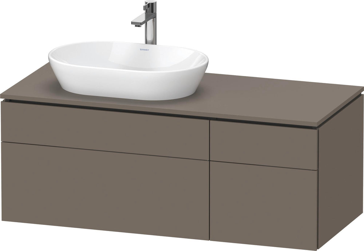 DURAVIT L-Cube Waschtischunterbau 1220 mm taupe supermatt mit Tip-On-Technik und Soft-Close