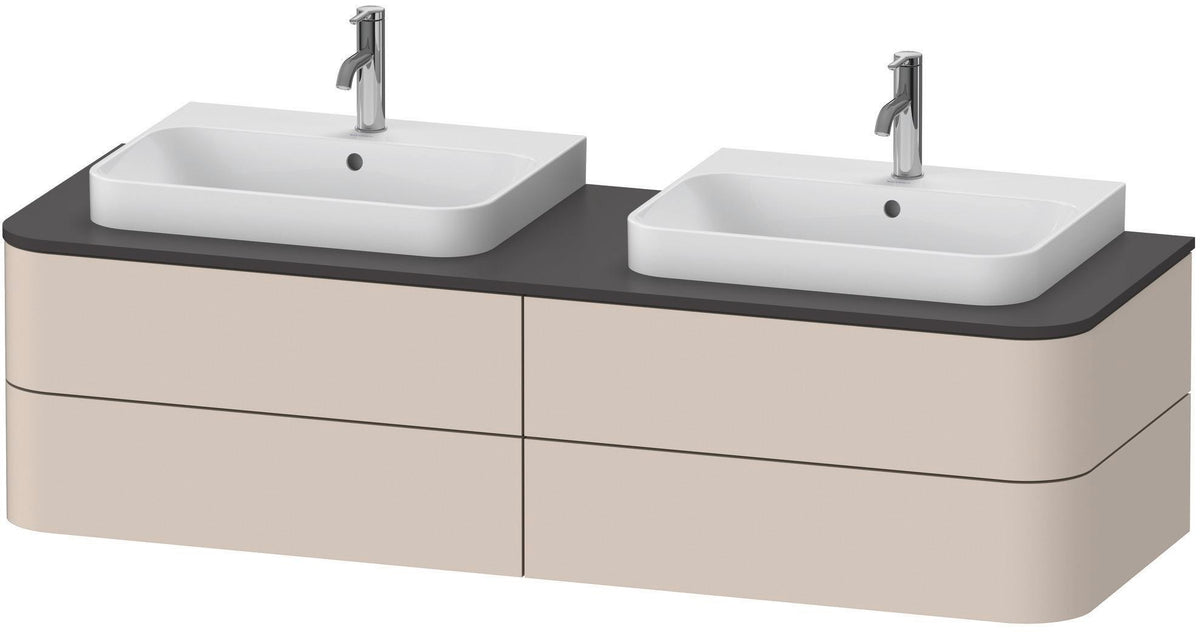Duravit Happy D.2 Konsolenwaschtischunterbau 1600 mm mit 4 Schubkästen und Tip-On-Technik