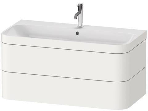 DURAVIT Waschtischset Happy D.2 Plus 2 Schubkästen 975x490 mm eiche hell taupe supermatt
