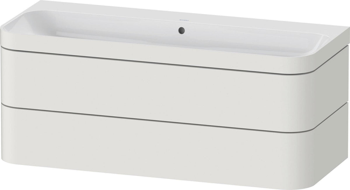 Duravit Happy D.2 c-bonded Waschtischset 1175 mm wandhängend mit 2 Schubkästen und Tip-on Technik