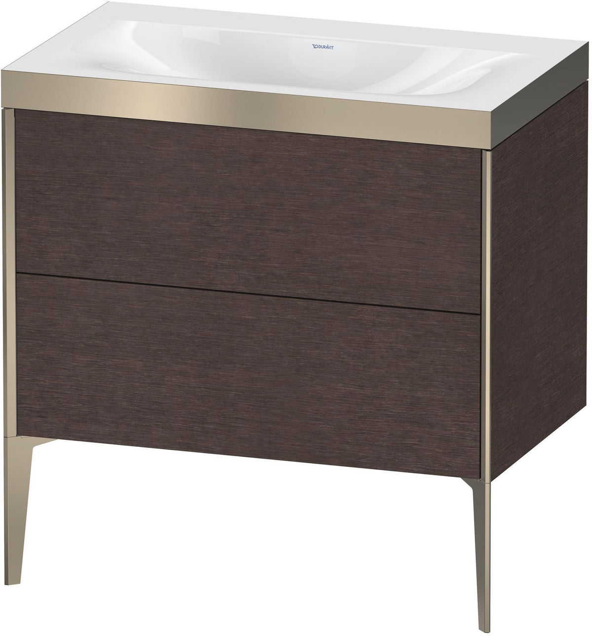DURAVIT XViu c-bonded Waschtischset bodenstehend 800 mm mit 2 Auszügen und Push-Open
