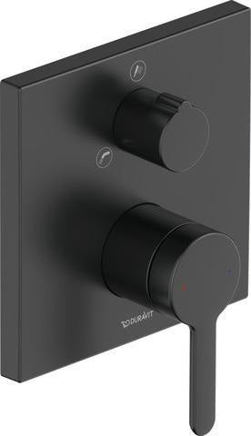 DURAVIT C.1 Einhebel-Wannenmischer Unterputz – Keramikmischsystem, Schwarz Matt