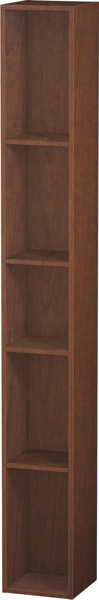 Duravit L-Cube Regalelement 180x180x1400 mm vertikal, 5 Fächer, amerikanischer Nussbaum