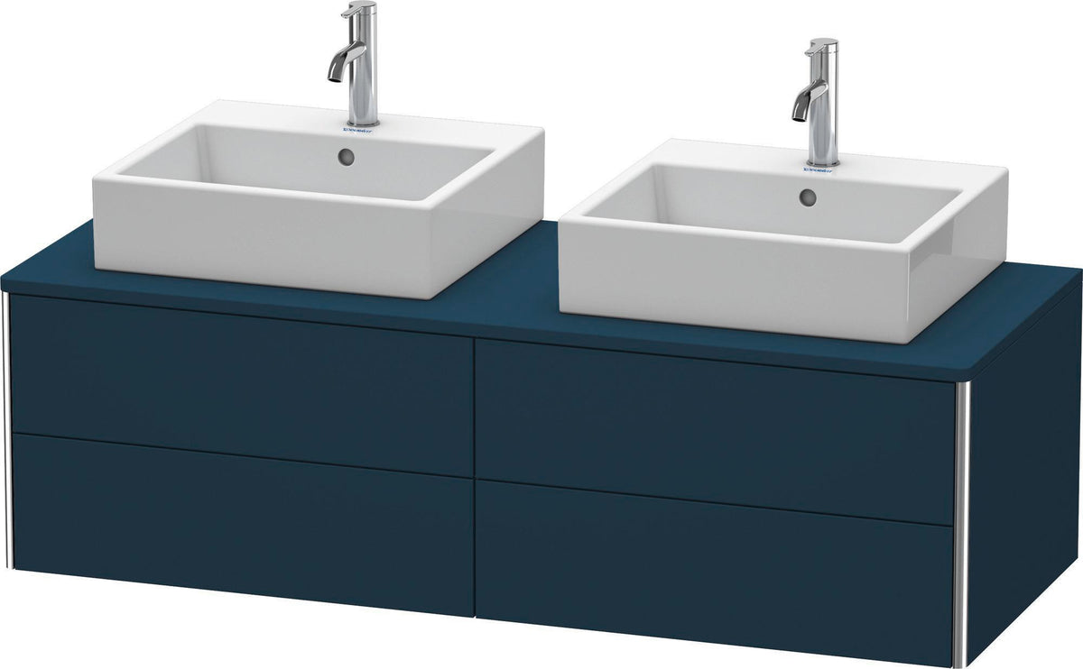 DURAVIT XSquare Waschtischunterbau 1400 mm, 4 Schubkästen, wandhängend, Betongrau Matt
