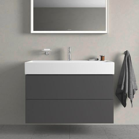 DURAVIT L-Cube Waschtischunterbau 984 mm, 2 Schubkästen, Weiß Matt, Wandmontage