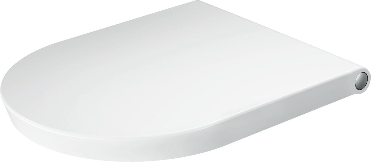 DURAVIT WC-Sitz White Tulip mit Absenkautomatik, Scharniere Edelstahl, weiß, 466x372x65 mm