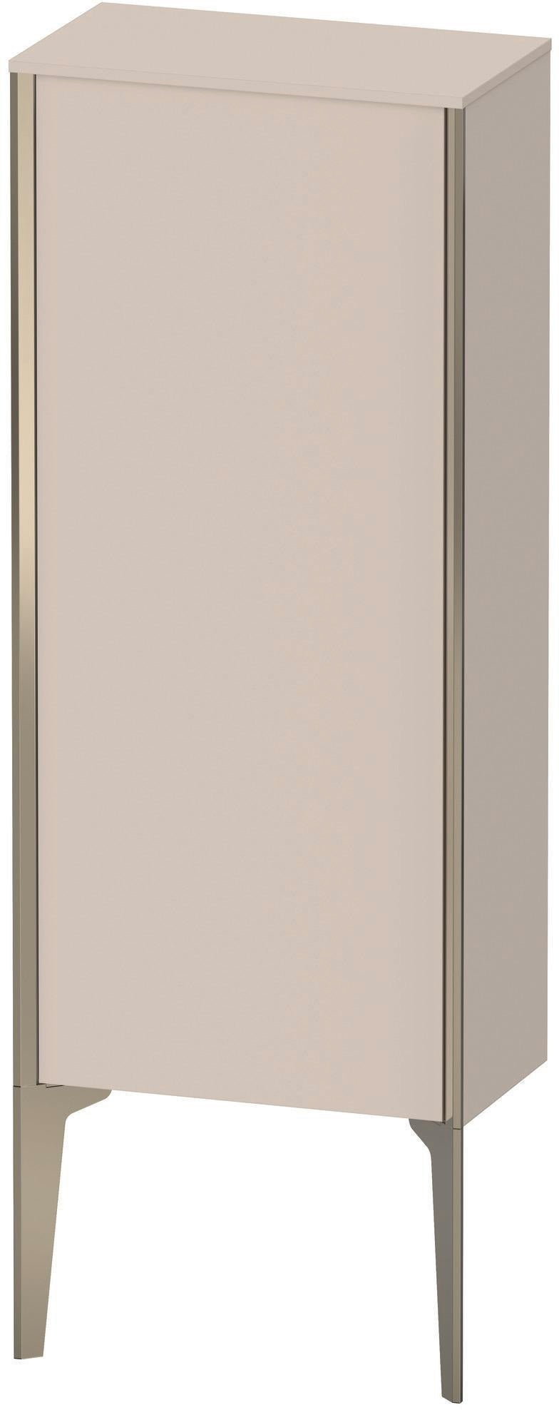 Duravit XViu Halbhochschrank 890 mm, rechts, champagner matt/basalt matt, mit Push-Open