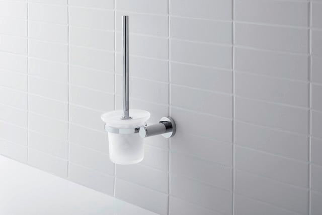 DURAVIT D-Code Bürstengarnitur wandhängend aus Messing in Chrom – 154 x 154 x 342 mm