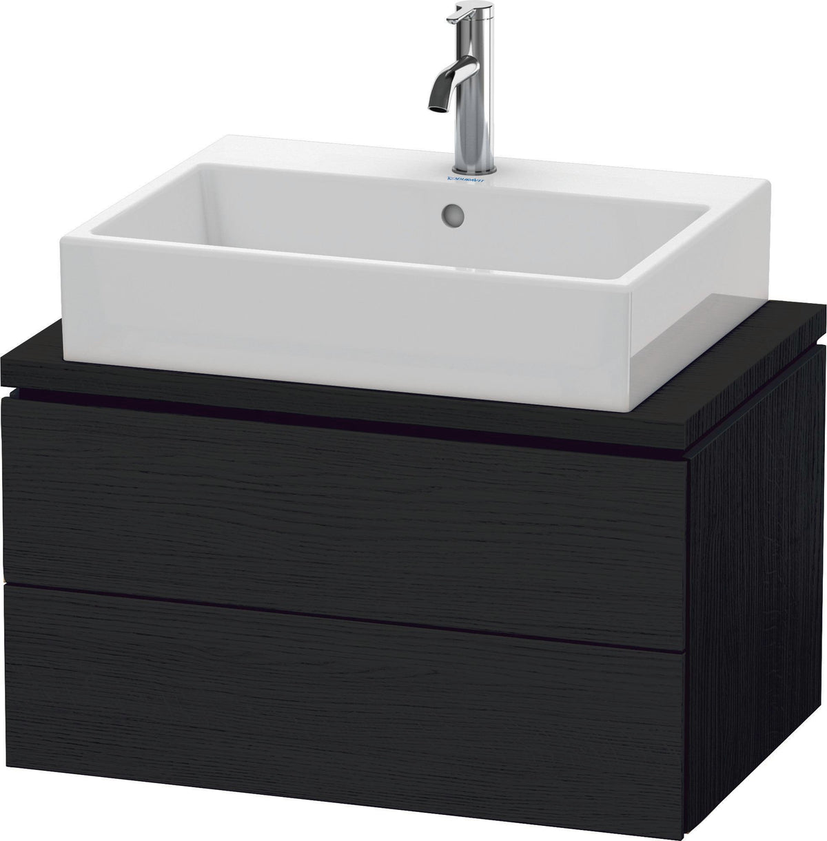 Duravit L-Cube Konsolenwaschtischunterbau 720 mm betongrau matt mit 2 Schubkästen und Tip-On-Technik